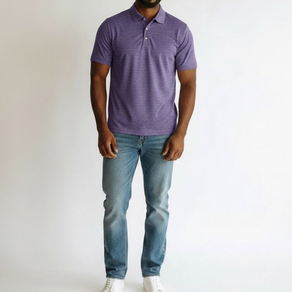 Russell CoolCore Polo Shirt XL Purple Golfcore Athleisure Gorpcore Activewear